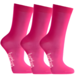 3 par lækre bambus børnestrømper i lyserød