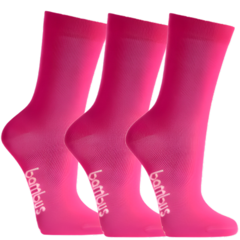 3 par lækre bambus børnestrømper i lyserød