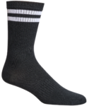 1 par sorte tennissokker med 2 hvide striber