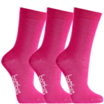 3 par lyserøde bambus strømper
