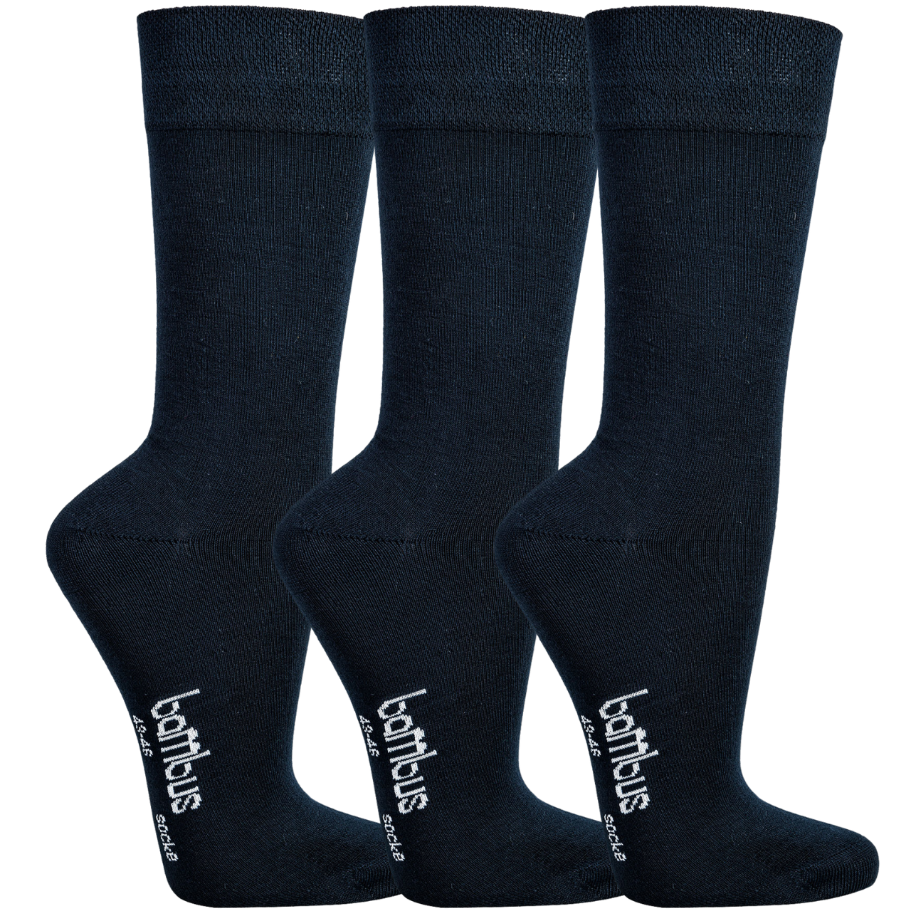 Navy blå bambusstrømper der holder fødder varme fra BambooNordic