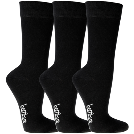 3 par sorte bambus strømper i lækker kvalitet. Strømper for diabetiker