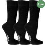 6 par sorte bambus strømper - Bæredygtigt stof