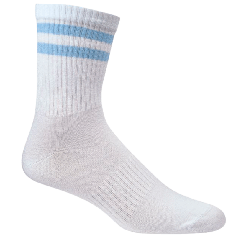 Bambus tennissokker i lyseblå striber