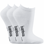 3 par hvide bambus ankelstrømper