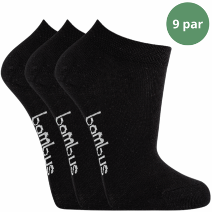 sorte bambus ankelstrømper 9 par