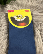 1 par blå bambus børnestrømper